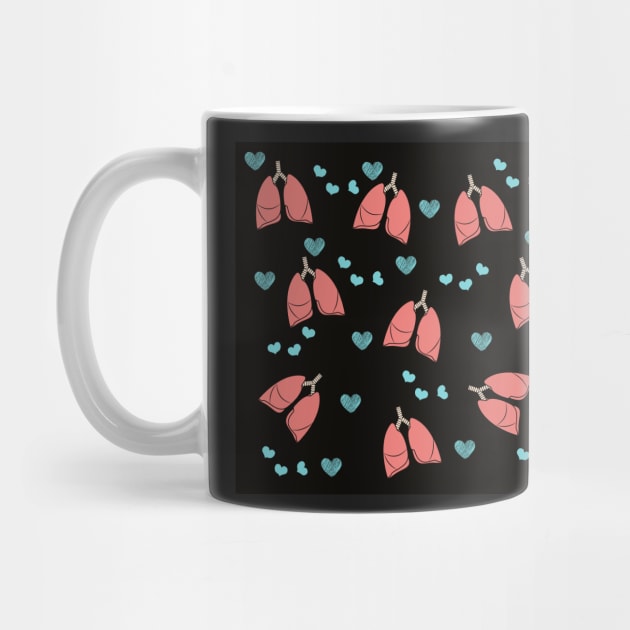 Sweet Lungs and Hearts Design, Gift for a Health Care Worker. by yassinebd